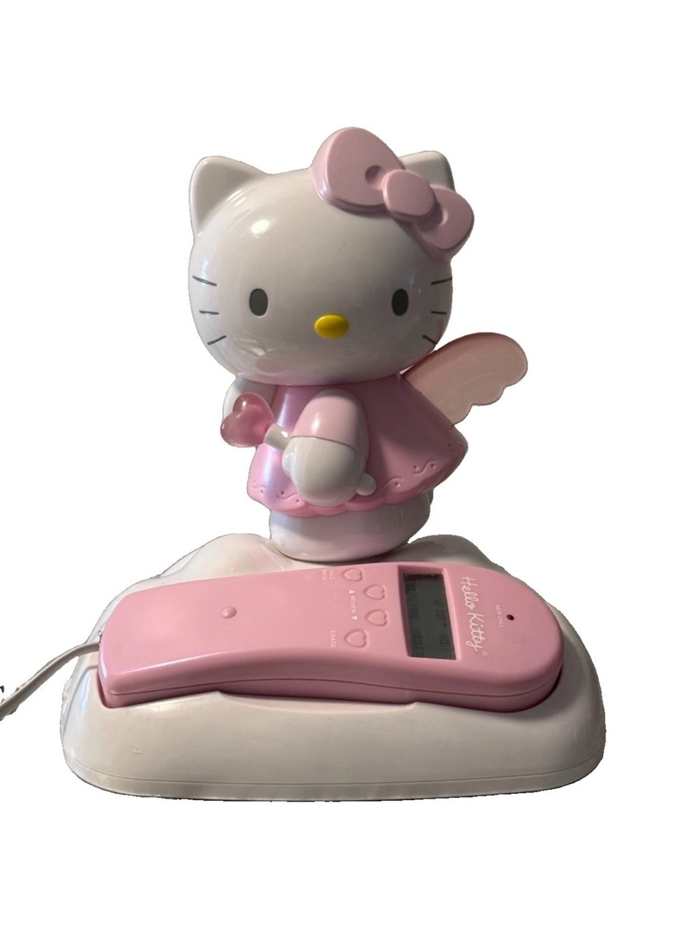 Hello Kitty Pink Vintage-Style Landline Phone with Figurine